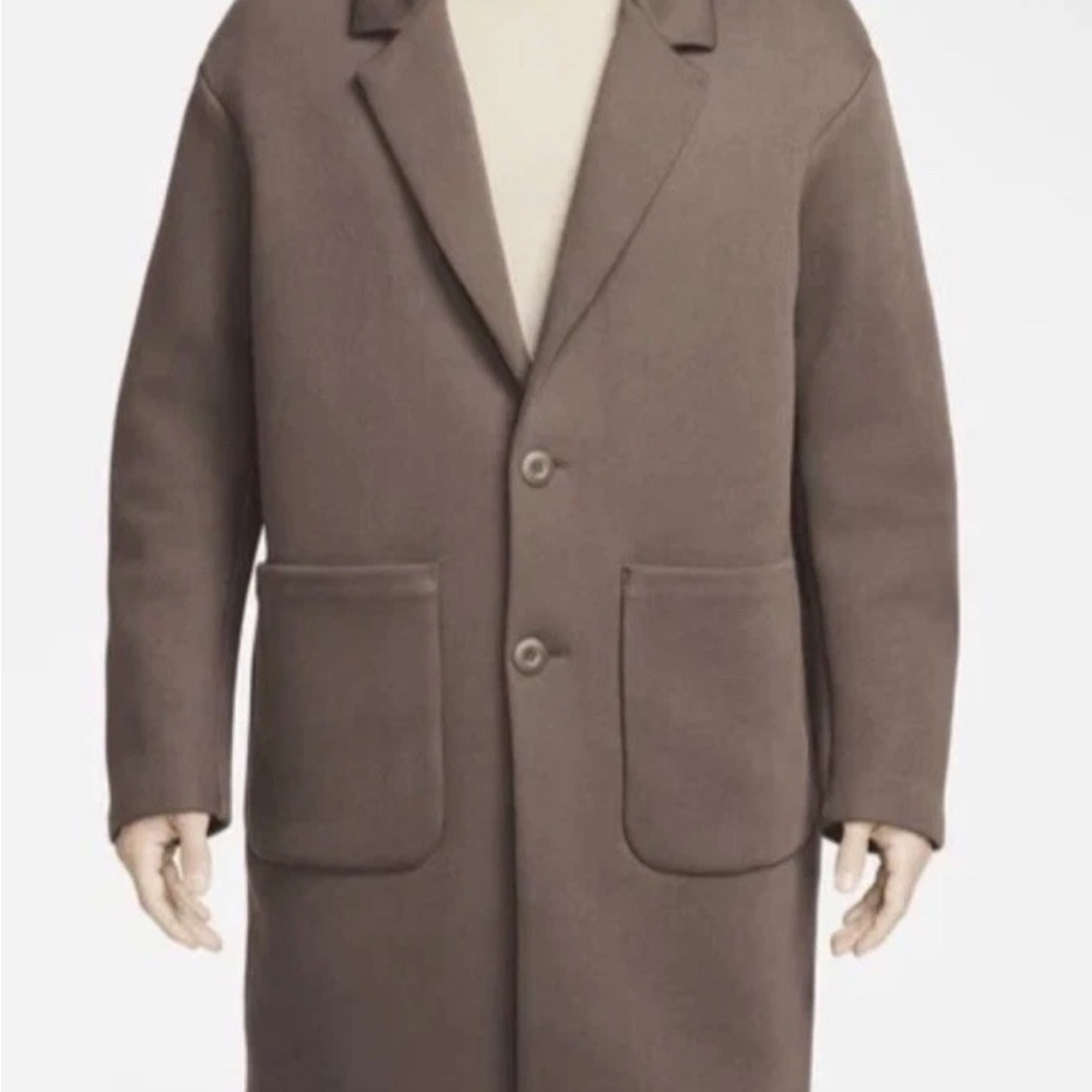 Nike Tech Mens Brown Trench Coat Jacket Medium $300